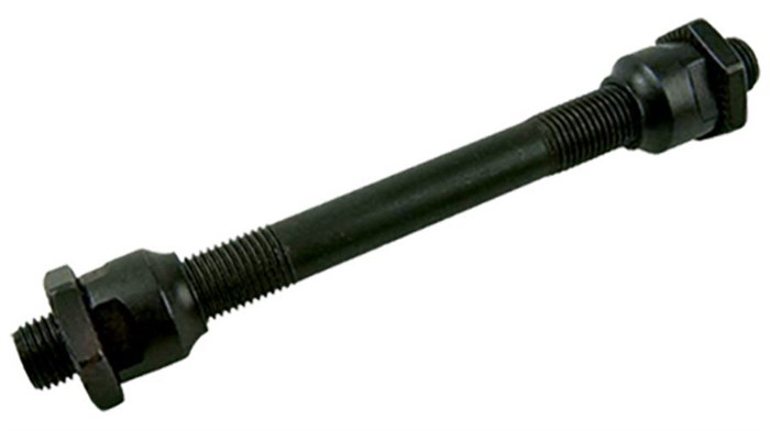 Ось передней втулки, под эксцентрик, 3/8"*108мм, в комплекте с гайками, шайбами 409