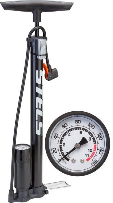 Насос напольный ручной P38BC-01 STELS алюминиевый с маноментром черный 500мм 52778
