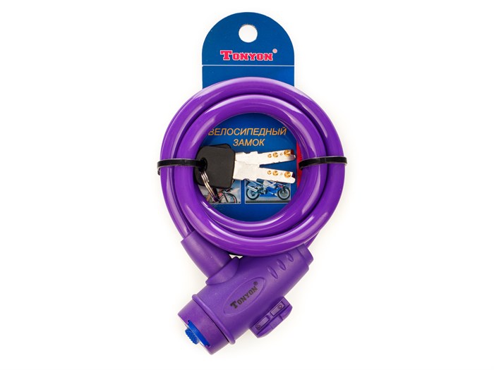 Замок велосипедный ø10мм х 1000мм, 588K-1010PR 00-00016798