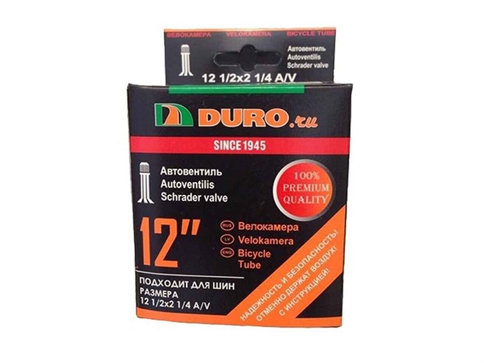 Велокамера Duro 12 1/2x2 1/4 A/V, DHB01020 00-00012002