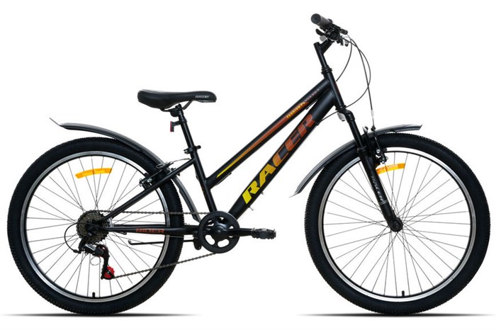 Велосипед Racer Rider 24 черный матовый 2025 рост 12 (в комплекте с защитой цепи) pm300631239