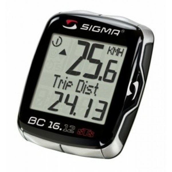 Велокомпьютер Sigma BC 16.12 STS, 16 функц., беспровод., черн./серебр.. 3432