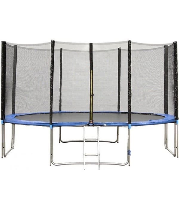 Батут с сеткой безопасности  и лестницей (длинные стойки безопасности), 13 футов, (396см), 13480l2yl 42809