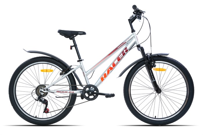 Велосипед Racer Rider 24 серебристый глянец 2025 12 53443