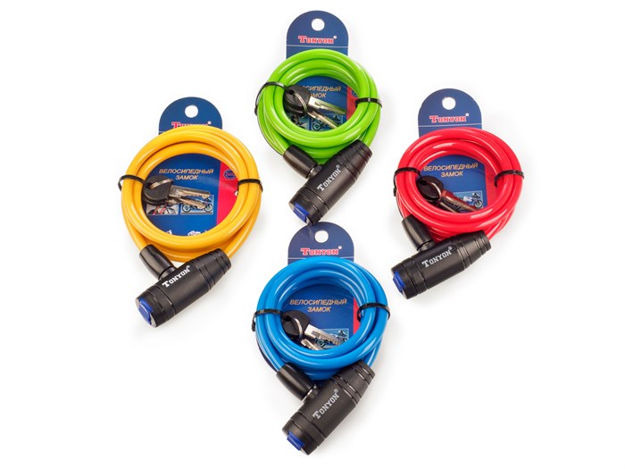 Замок велосипедный ø8мм х 1500мм, 506K-0815C 00-00011455