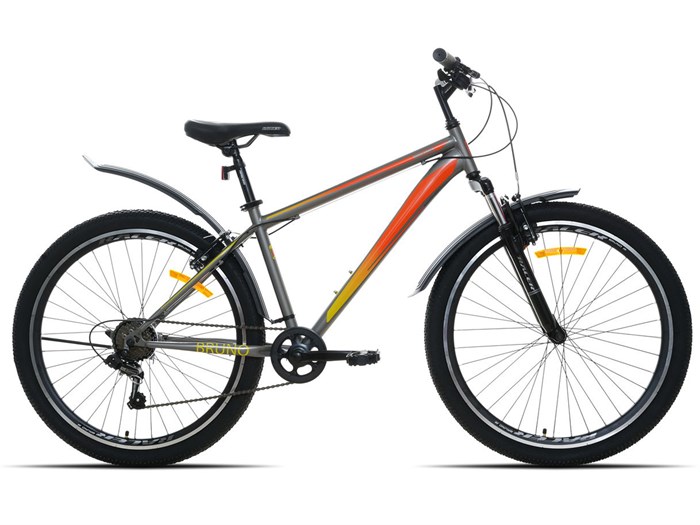Велосипед Racer Bruno 26 серо-оранжевый глянец 2025 рост 16 pm0186820457