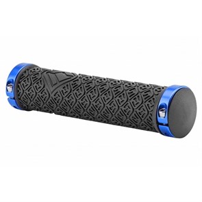 Грипсы 135мм XH-G116BL чёрные с синими кольцами, в инд.упак. 53583