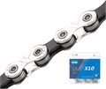 Цепь велосипедная X10, 1/2"X11/128"X116L (в боксе), серебристо-черная,X10-116SLBK 00-00013506