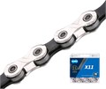 Цепь велосипедная X10, 1/2"X11/128"X122L (в боксе), серебристо-черная,X10-122SLBK 00-00013507